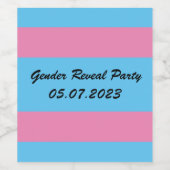 Schattig Geslacht Onthullen Ideeën, gepersonalisee Wijn Etiket (Enkel label)