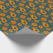 schattig gevlekt landzonnebloempatroon cadeaupapier (Hoek)