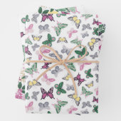 schattig gevlekt vlinderpatroon inpakpapier vel (In situ)