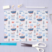 schattig gevlekte strandvuurtoren mengen patroon tissuepapier (Craft)