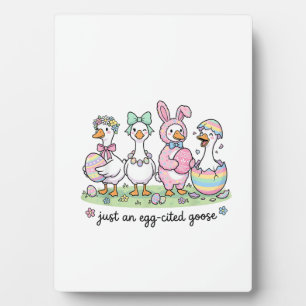 Schattig, gewoon een eitje opgewonden gans Pasen m Fotoplaat