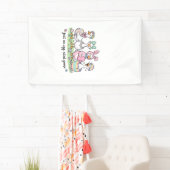 Schattig gewoon een opgewonden gans Pasen meisje v Spandoek (Insitu)