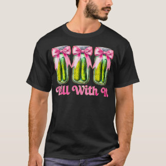 Schattig, gewoon met een strik ingemaakte augurk t-shirt