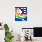 Schattig gezicht aan de positieve kant poster (Thuiskantoor)