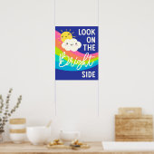 Schattig gezicht aan de positieve kant poster (Keuken)