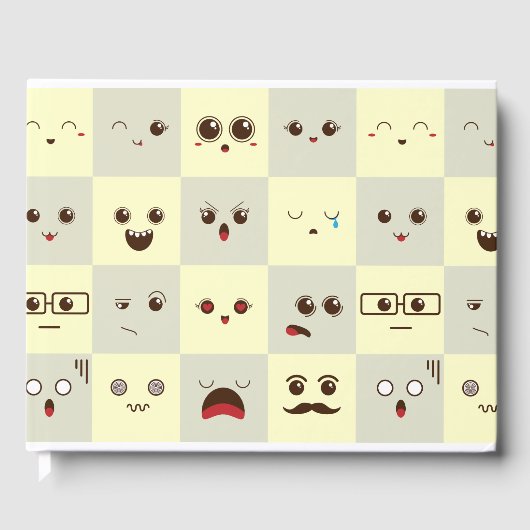 Schattig gezicht gastenboek (Voorkant)