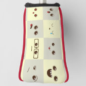 Schattig gezicht golfheadcover (Draai 90)