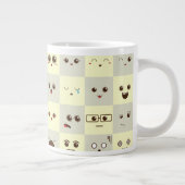 Schattig gezicht grote koffiekop (Rechts)