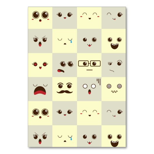 Schattig gezicht kaart (Voorkant)