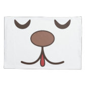 Schattig gezicht kinder wit kussensloop (Achterkant)