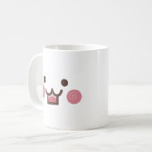 schattig gezicht koffiemok (Voorkant links)