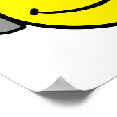 schattig gezicht met een hoofdtelefoon poster (Hoek)