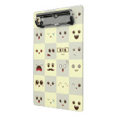 Schattig gezicht mini klembord (Angled2)