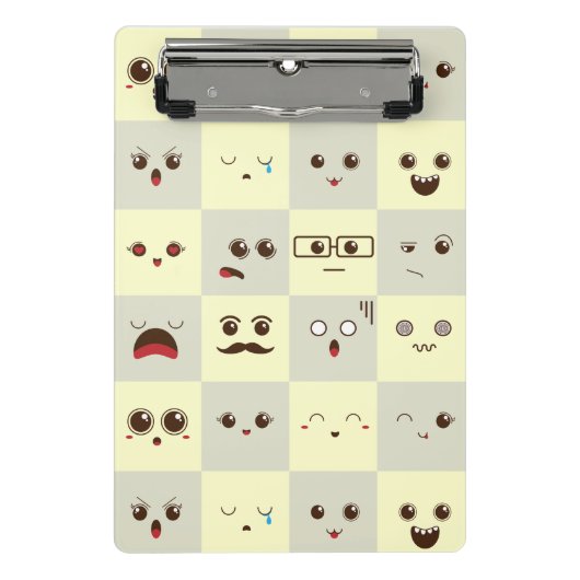 Schattig gezicht mini klembord (Voorkant)