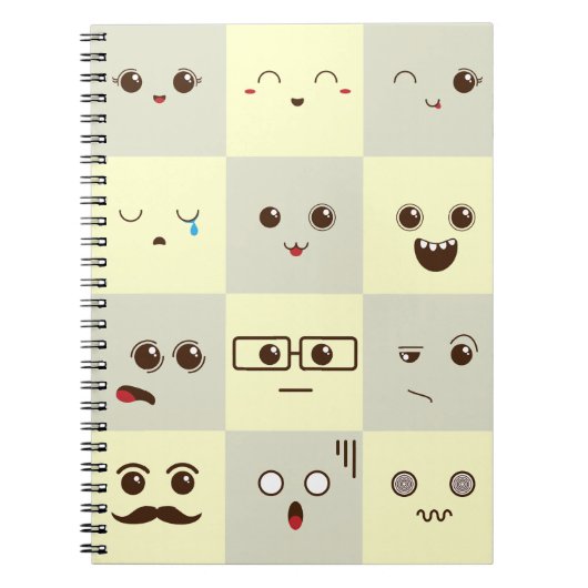 Schattig gezicht notitieboek (Voorkant)
