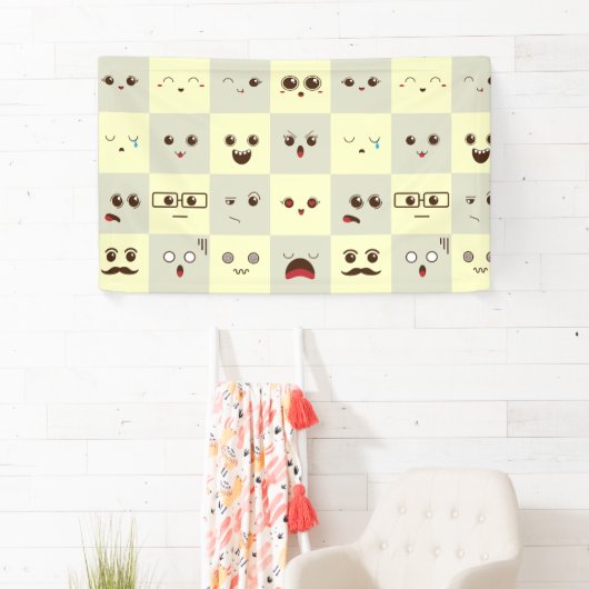 Schattig gezicht spandoek (Insitu)