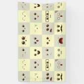Schattig gezicht spandoek (Verticaal)