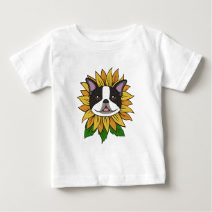 Schattig gezicht van een Boston Terrier-hond op zo