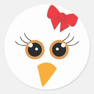 🦃 Schattig gezicht van Turkije Ronde Sticker