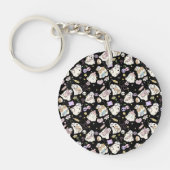 Schattig Ghost Cartoon-ontwerp Sleutelhanger (Voorkant)