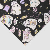 Schattig Ghost Cartoon-ontwerp Tissuepapier (Detail)