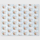 Schattig Ghost & Stars Halloween Theme Baby shower Cadeaupapier (Vlak)