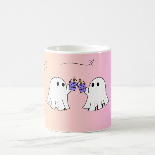 Schattig Ghosts Coffee Mok - Perfect voor Hallowee (Center)