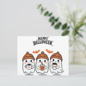 Schattig Ghosts Halloween Briefkaart - Perfect voo (Staand voorkant)