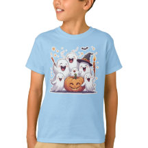 Schattig Ghosts & Pumpkin Kinder Halloween T-Shirt