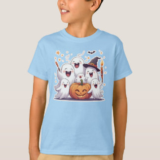 Schattig Ghosts & Pumpkin Kinder Halloween T-Shirt