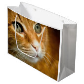 Schattig Ginger Tabby Cat Posing Pet Portret Groot Cadeauzakje (Voorkant Gekanteld)