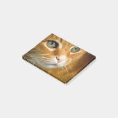 Schattig Ginger Tabby Cat Posing Pet Portret Post-it® Notes (Schuin)