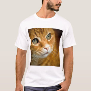 Schattig Ginger Tabby Cat Posing Pet Portret T-shirt