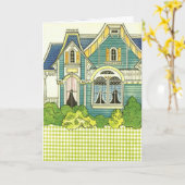 Schattig Gingham Birthday Party Old Fashioned Kaart (Gele Bloem)