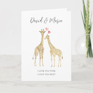 Schattig Giraffe Koppel Liefde Voor Jou Meer Citaa Kaart