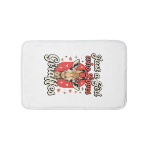 Schattig Giraffe-liefhebber Vintage Meisje T-shirt Badmat