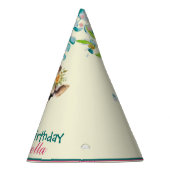 schattig Giraffe safari dieren oerwoud Bloem Verja Feesthoedjes (Rechts)