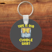 Schattig Giraffenkoppel Dit Is Onze Knuffel Sleutelhanger (Voorkant)