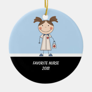 Schattig Girl Nurse Ornament