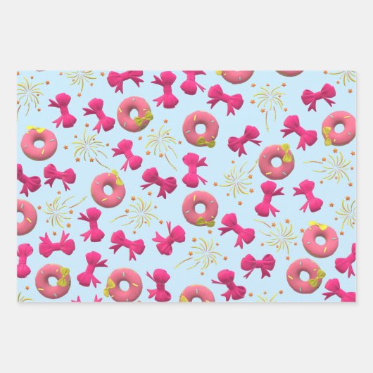 Schattig Girly Beauty Icon Pattern Scattered Star Inpakpapier Vel (Voorkant 3)