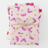 Schattig Girly Beauty Icon Pattern Scattered Star Inpakpapier Vel (In situ)