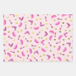 Schattig Girly Beauty Icon Pattern Scattered Star Inpakpapier Vel