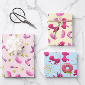 Schattig Girly Beauty Icon Pattern Scattered Star Inpakpapier Vel