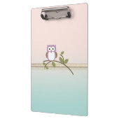Schattig Girly Cute Owl Klembord (Links)