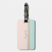 Schattig Girly Cute Owl, persoonlijk Bagagelabel (Achterkant verticaal)