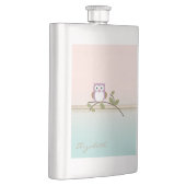 Schattig Girly Cute Owl, persoonlijk Heupfles (Rechts)