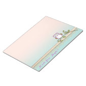Schattig Girly Cute Owl, persoonlijk Notitieblok (Schuin)