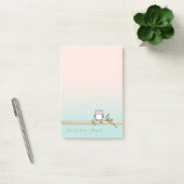 Schattig Girly Cute Owl Post-it® Notes (Kantoor)