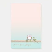 Schattig Girly Cute Owl Post-it® Notes (Voorkant)