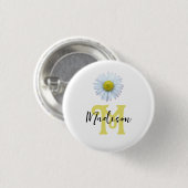 Schattig Girly gepersonaliseerd Monogram Ronde Button 3,2 Cm (Voorkant /achterkant)